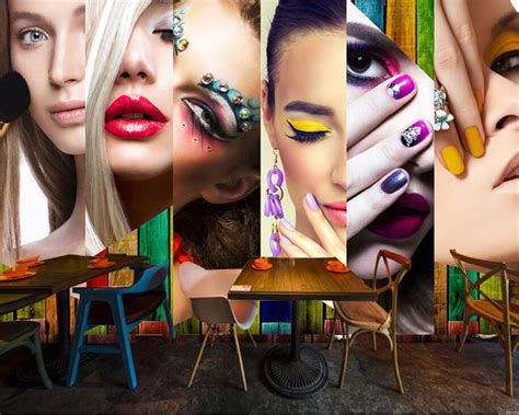 Beibehang Custom Wallpaper HD Vintage Fashion Makeup Lip makeup Beauty salon Nail Shop Wall 3d ...