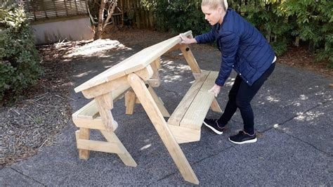 Folding Picnic Table to Bench Plans | Etsy