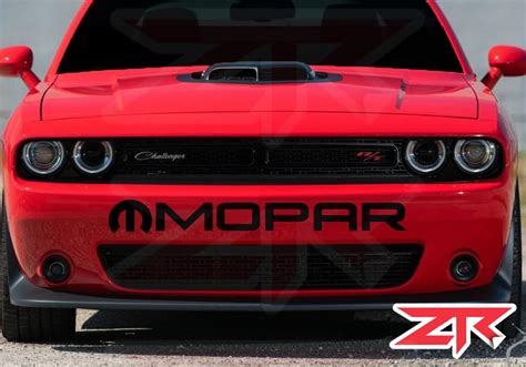 Dodge Challenger Custom Text Front Bumper Vinyl Decal | Dodge ...