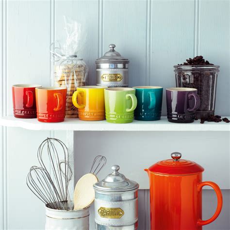 Le Creuset Stoneware Rainbow Espresso Mugs, Set of 6: Cups, Mugs & Saucers: Amazon.com.au