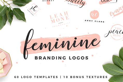 Feminine Branding Logos | Creative Illustrator Templates ~ Creative Market