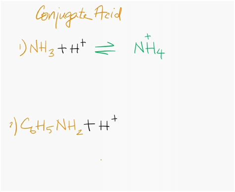 SOLVED: Write the formula for the conjugate acid of each of the ...