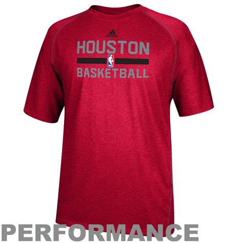 adidas Houston Rockets Practice Performance T-Shirt - Red