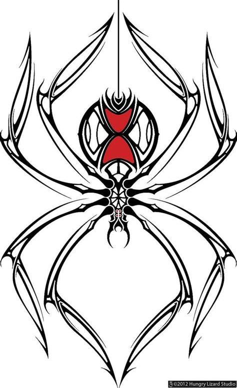 Black Widow Spider Drawing at GetDrawings | Free download