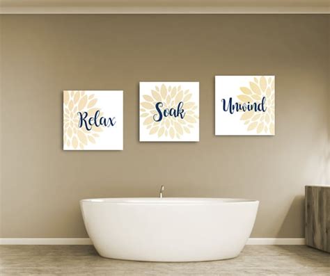 Bathroom Decor Bathroom Wall Art Relax Soak And Unwind