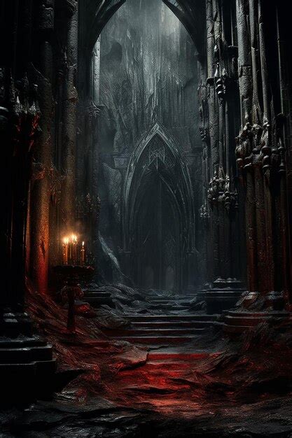 Premium AI Image | the style of Agostino Arrivabene a tri color interior of Dracula's gothic ...