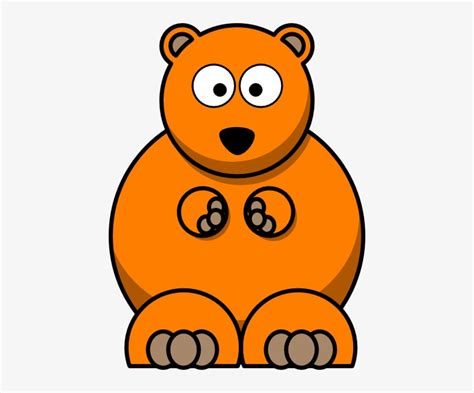 Orange Bear Clip Art - Cute Easy Draw Polar Bear Drawings Transparent PNG - 444x600 - Free ...