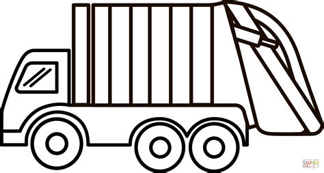 Garbage Truck Printable Coloring Pages