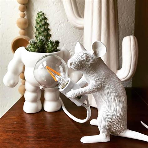 Mouse Lamps Desk LED Light Bedside Art Decor Lamps Animal Table Lamps ...