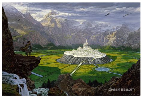 I’ve been browsing more Ted Nasmith paintings and this one of Gondolin is so beautiful, I truly ...