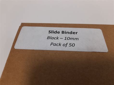 QTY 50 (FIfty) A4 SLIDE BINDERS 10MM CAPACITY BLACK | eBay