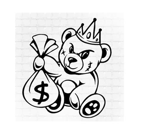 Gangster Bear SVG Teddy Bear SVG Bear SVG Gangster Svg - Etsy