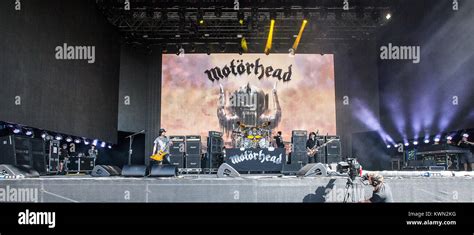 The English hard rock band Motörhead performs a live concert at the Barclaycard Theatre stage at ...