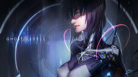 1080x2340px | free download | HD wallpaper: Ghost in the Shell, anime, fan art, cyberpunk, women ...