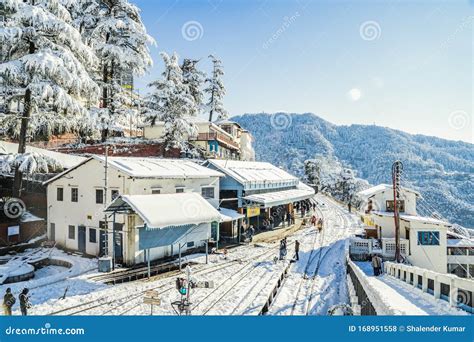 The Scene from First Snowfall in Shimla Railway Station India Editorial Stock Photo - Image of ...