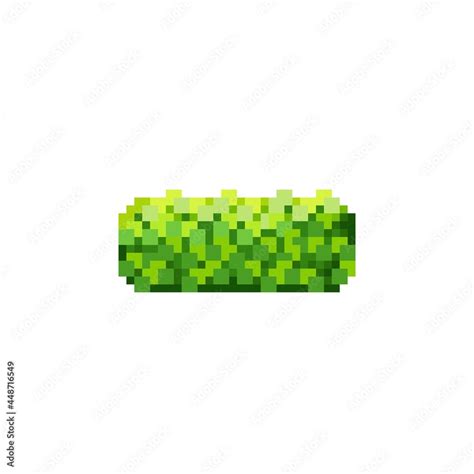 Green bush pixel art. Decorative bush pixel art. Vector illustration ...