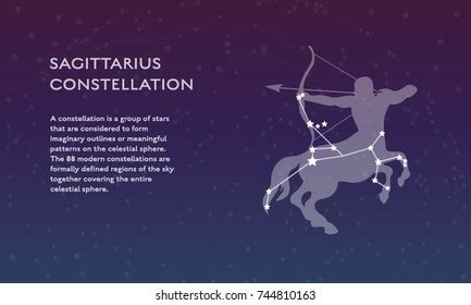 Sagittarius Zodiac Constellation Vector Sign Silhouette Stock Vector ...