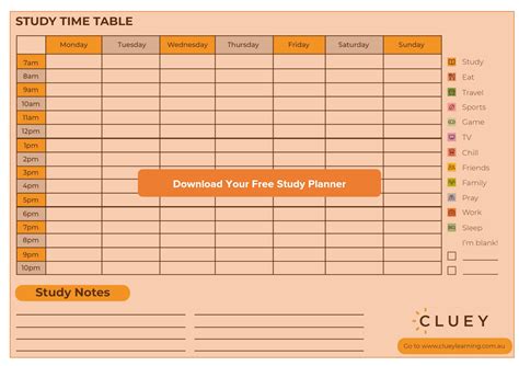 Blank Revision Timetable Template – KAESG BLOG