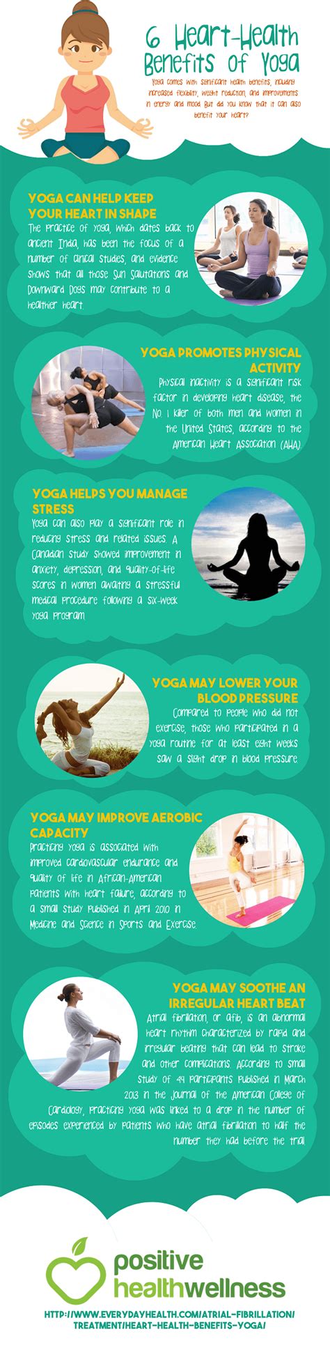 6 Heart-Health Benefits of Yoga – Infographic