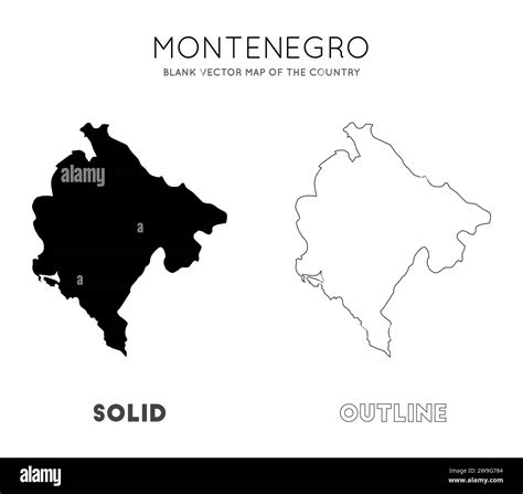 Montenegro map. Blank vector map of the Country. Borders of Montenegro for your infographic ...