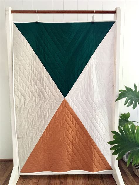 Hunter Green Color Block Crib Quilt