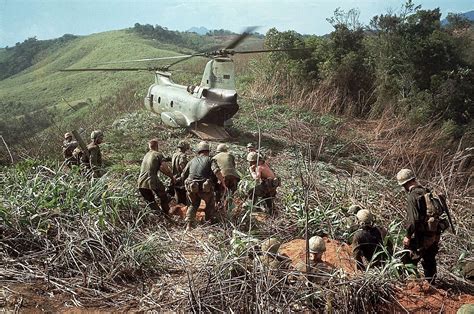 USMC Boeing Vertol CH-46 Sea Knight Vietnam 1967 | 越南, ヘリコプター