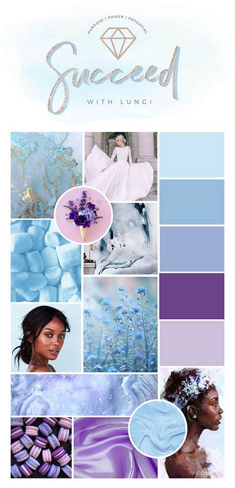 Blue and Purple Mood Board | Branding mood board inspiration, Business colors, Logo design color ...