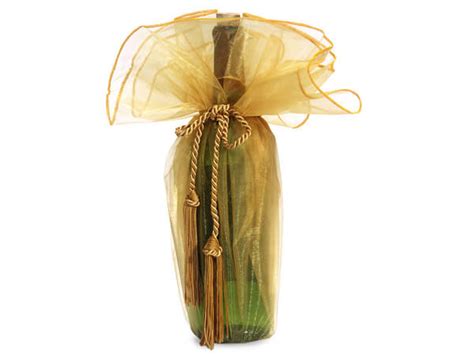 Gold Sheer Wrappers - Organza Wine Bags | Nashville Wraps