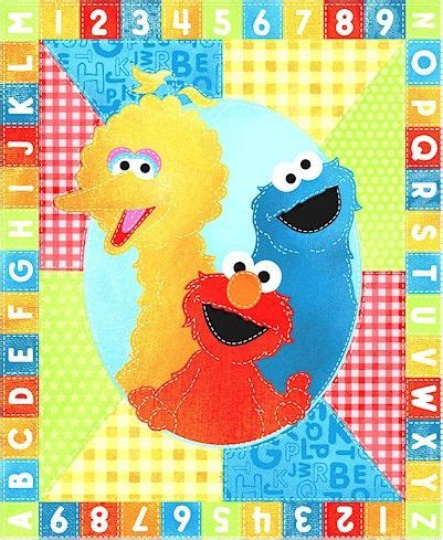Sesame Street Big Bird, Elmo Fabric Quilt Flannel | Quilt kits, Bird quilt, Panel quilts