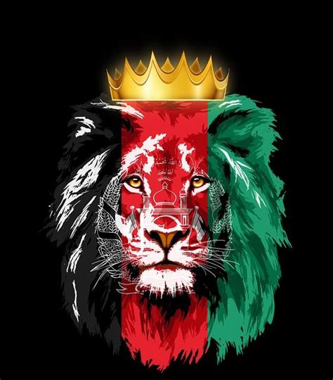 Afghanistan Flag With Lion | Afghanistan flag, Crown pics, Afghan flag