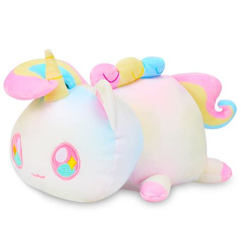 Buy 13inch Rainbow Unicorn Cat Aphmau Plushies, Cartoon Meow Donut Cat Food Stuffed Animal Doll ...