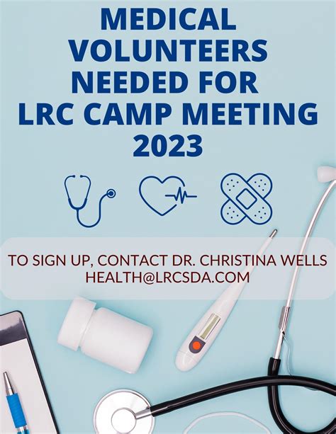 Camp Meeting Medical Volunteers Needed