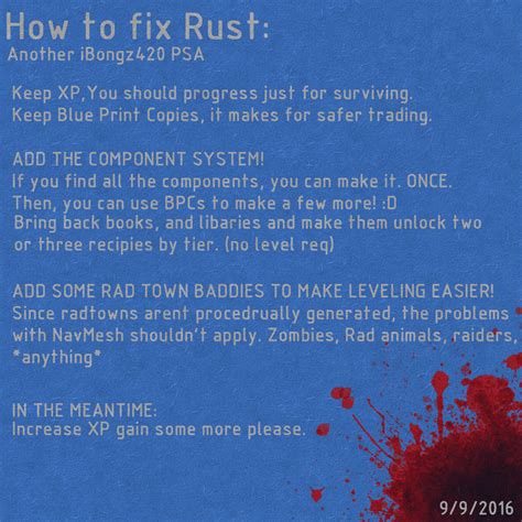 Blueprint: How to Fix Rust Easy. : playrust