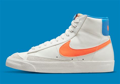 Nike Blazer Mid '77 White Orange Blue DQ4692-100 | SneakerNews.com