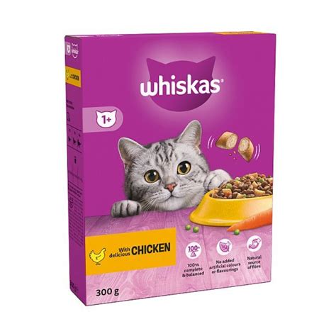 Whiskas 1+ Chicken Adult Dry Cat Food 300g – KwikDrop