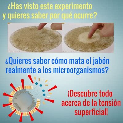 裂Pimienta en agua y jabón. Tensión superficial y Coronavirus