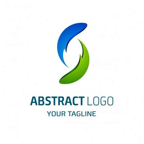 Free Vector | blue and green abstract shapes logo