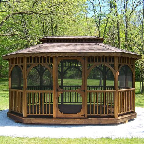 Pine Oval Gazebo | Backyard gazebo, Gazebo, Screened gazebo