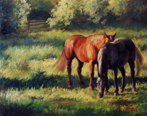 Pasture At Whites Crossing Horse Painting Painting by Kim Corpany