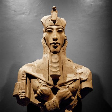 At the Luxor Museum, Akhenaten's features appear on one of the few sculptures whose face was not ...