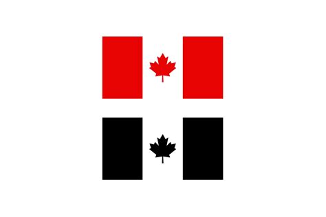 Canada Canadian Flag Red Black and White Graphic by Roossoo · Creative ...