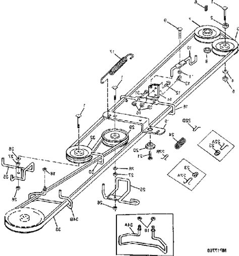 John deere stx38 yellow deck belt diagram