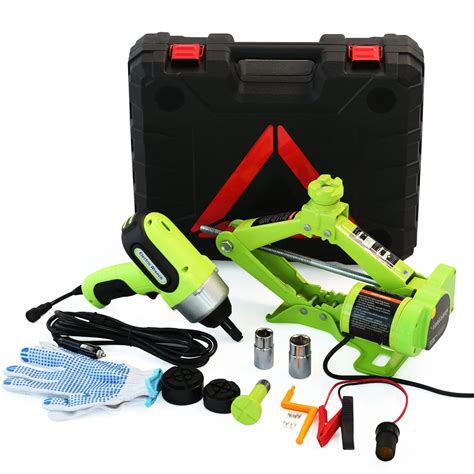 Buy Electric Car Jack Kit 3 Ton(6,600lb) 12V Scissor Jack with Electric Impact Wrench, Portable ...