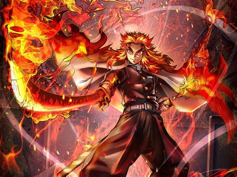 Kyojuro Rengoku Cool Demon Slayer Resolution, Anime, , and Background ...