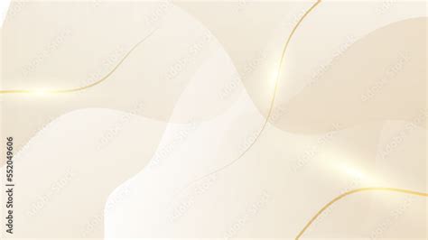 Abstract golden background with white and beige luxury glitter shapes. Golden lines luxury on ...