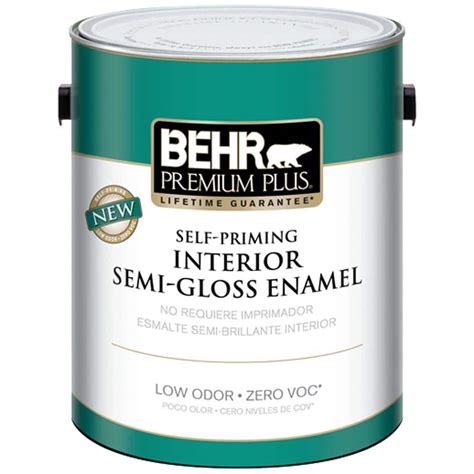 BEHR Premium Plus 1-gal. Swiss Coffee Semi-Gloss Enamel Zero VOC Interior Paint-301201 - The ...