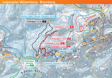 Cross-Country Skiing Trail Map Winterberg • Nordic Trail Map