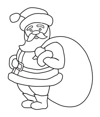 Santa Claus Outline - Cliparts.co