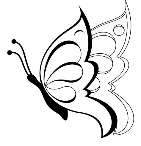 Easy Butterfly Drawing - Drawing Arts Sketch