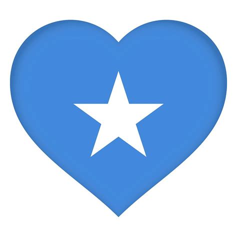 Flag of Somalia Heart Digital Art by Roy Pedersen - Pixels